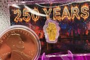Gold/Copper Combo 250 Years/Lincoln Round.