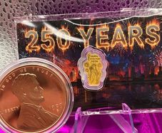 Gold/Copper Combo 250 Years/Lincoln Round.