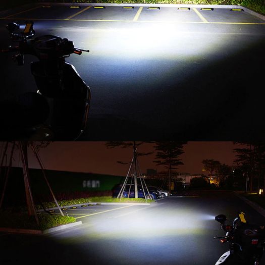 2PCS White motorcycle headlights auxiliary lamp U5 led motorbike spotlight accessories 12V moto DRL spot head lights