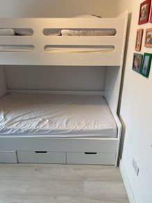 Bunk bed with drawers and stairs