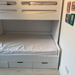 Bunk bed with drawers and stairs