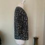Navy, green & beige blouse. Size S Image 3