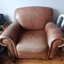 Aniline Leather 3-Seater Sofa & Matching Armchair Image 2