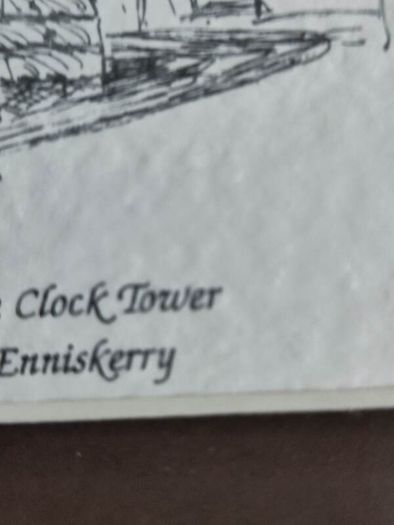 Black and White Framed Print Wicklow Landmark - Enniskerry Clock Tower , Enniskerry Village, Wicklow, Ireland