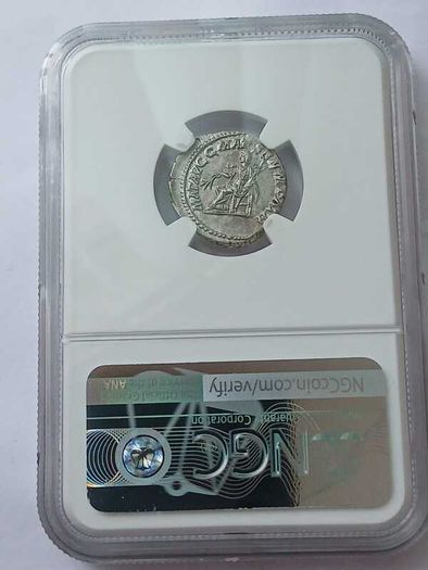 Roman Coin - Julia Domna Denarius - NGC Graded CH AU