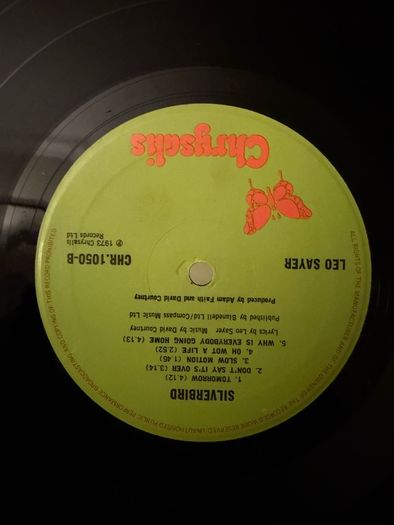 Leo Sayer Silverbird LP 1973 UK Original CHR 1050 Fold-Out Sleeve