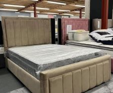Double & King Size Bed Frame With Mattress Opt