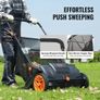 Push Lawn Sweeper, 21inch Leaf & Grass Collector, Strong Plastic Wheels & Heavy Duty Thickened Steel Durable to Use with Large Capacity 3.5 cu. ft. Image 2