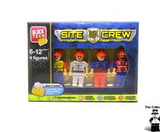Pack of 4 block tech site crew figures  Fits Other Major Brands  Post 4.00 euro