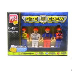 Pack of 4 block tech site crew figures  Fits Other Major Brands  Post 4.00 euro