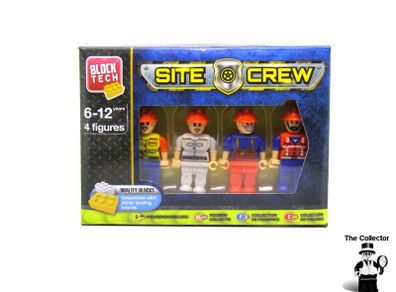 Pack of 4 block tech site crew figures  Fits Other Major Brands  Post 4.00 euro