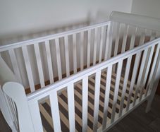 White Sleigh Cot