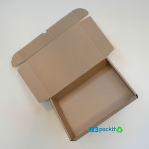 Lot of 10 pcs Large Flat Ecommerce eco-friendly box, postal & shipping size 42 x 29 x 8 cm top quality all brown double walled