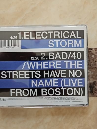 U2  CD  - Electrical Storm