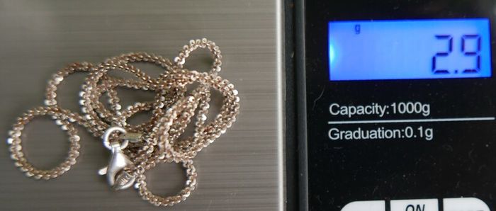 Vintage Italy  925 Sterling Silver 1.9mm Tinsel Chain Necklace Length 20" - 2,9g