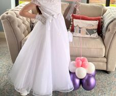 Communion Dress & Accessories and shoes ages 9 poinsettia
