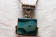 Beautiful Sterling Silver Gemstone Pendants (Labradorite, Opal, Rose Quartz, Agate)