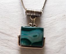 Beautiful Sterling Silver Gemstone Pendants (Labradorite, Opal, Rose Quartz, Agate)