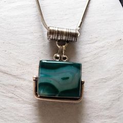 Beautiful Sterling Silver Gemstone Pendants (Labradorite, Opal, Rose Quartz, Agate)