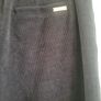 black wide leg light corduroy trousers Image 4