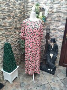 F&F Plus size pink floral midi dress uk20
