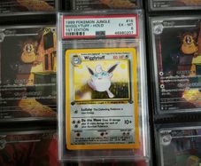 Wigglytuff ! Holo Rare ! FIRST EDITION ! from Jungle Set ! PSA 6 EX-MT ! 1999 ! Vintage Pokemon Card !