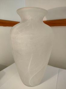 Large Italian glass amphora vase