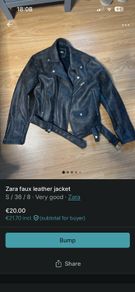 faux leather jacket - zara