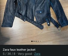 faux leather jacket - zara