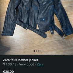 faux leather jacket - zara