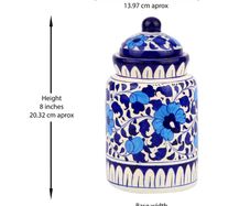 Handmade and Hand Painted Ceramic Jar | Warehouse Clearance | Massive Discount | Bargain price