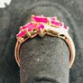 9ct Yellow Gold Ruby & Diamond Cluster Ring Image 7