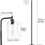 Led Floor Lamp,Modern Standing Lamp with Hanging Glass Shade,Eye-Care Metal Reading Floor Light,Industrial Warm White Floor Lamps for Living Room,Office,Black 6W A60,E27 Edison Bulb Included (FREE POSTAGE) Image 3