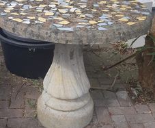 Free concrete garden table and bench