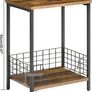 Side Table, End Table with Storage Rack, Small Nightstand, Coffee Table, Industrial Style, Small Table in Living Room and Bedroom, 40 x 29 x 52cm Rustic Brown (FREE SHIPPING) Image 4