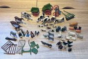 Vintage Lead Metal Farm Bundle Animals, People &amp; Equipment