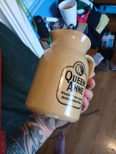 queen ann whiskey jug