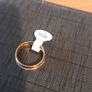 Gold plated diamond ring size 7 Image 5