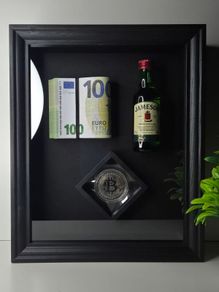 gift 3D money frame art decor