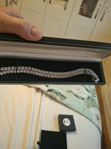 silver and cubic zirconia necklace