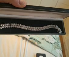silver and cubic zirconia necklace
