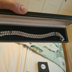 silver and cubic zirconia necklace