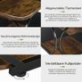 Square Coffee Table for Living Room, 100 x 100 x 50 cm, Wood Composite Coffee Table Image 5