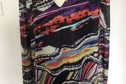 BNWTS Zapara Pamela Scott black multi chiffon blouse Uk 16 price includes postage