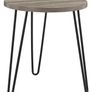 Dorel Owen Retro Round End Table- Grey Oak - 3613307COMUK Image 4