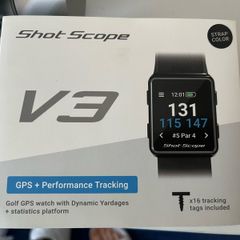 shotscope v3 range finder watch with tags