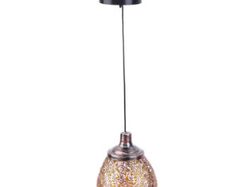 BRAND NEW 2pcs LED Solar Rugby Iron Chandelier Hollow Lights Outdoor Garden Light Lamp