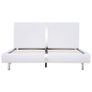 Bed Frame White Faux Leather 135x190 cm Image 3