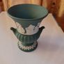 Vintage Wedgwood Miniature Green Grecian Urn Image 2