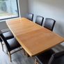 Oak extendable dining table + chairs Image 7